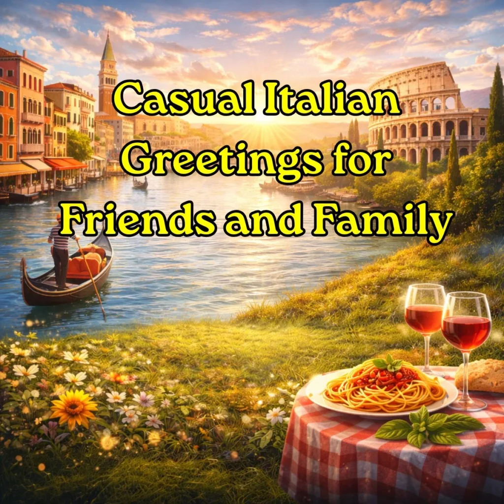 Casual Italian Greetings for Friends and Family 😎