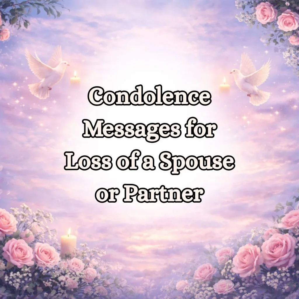 Condolence Messages for Loss of a Spouse or Partner