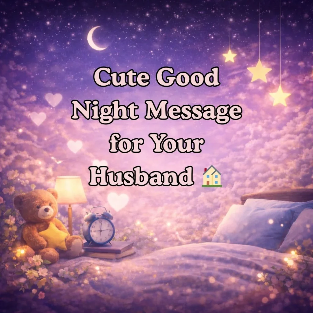 Cute Good Night Message for Your Husband 🏠