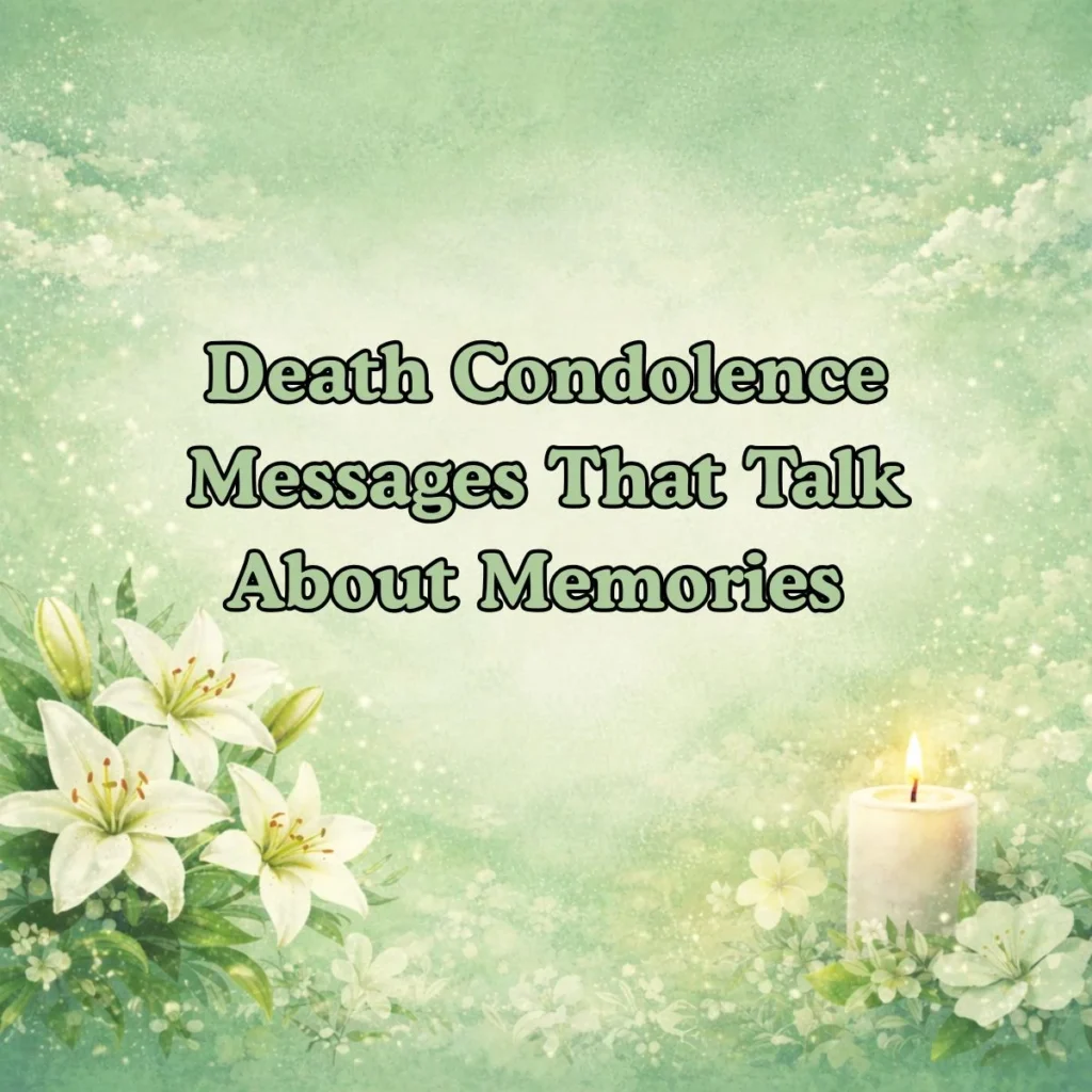 Death Condolence Messages That Talk About Memories 📸