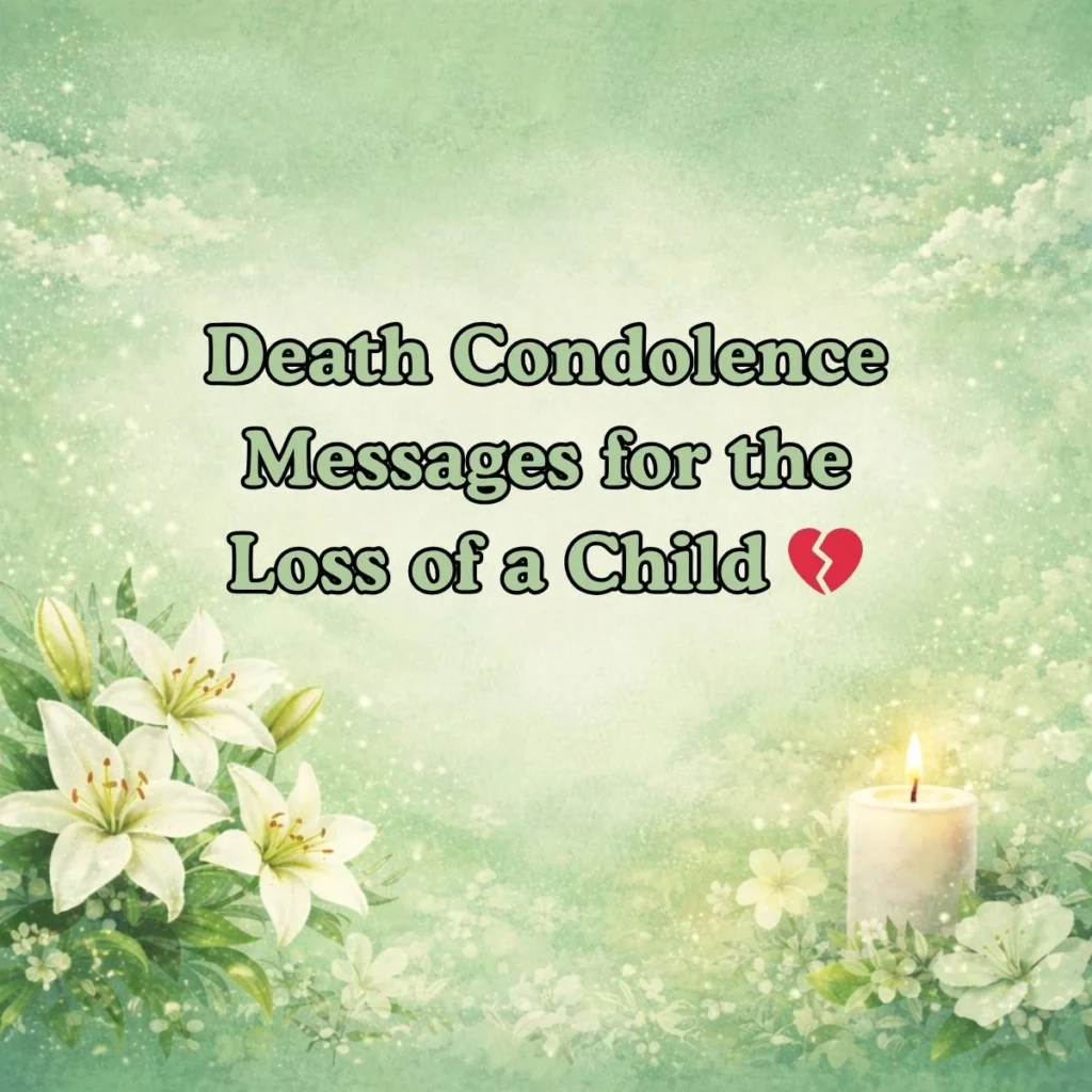 Death Condolence Messages for the Loss of a Child 💔