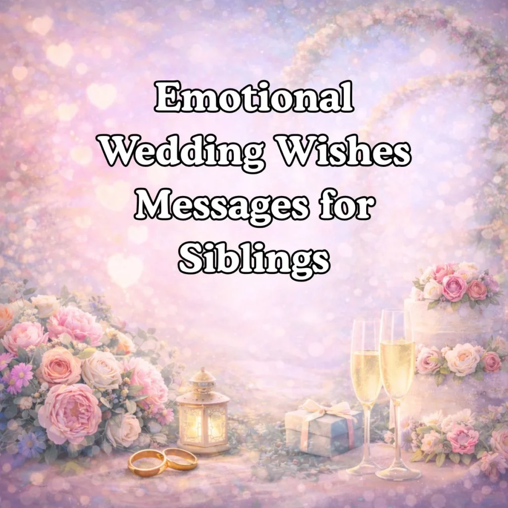 Emotional Wedding Wishes Messages for Siblings 👫