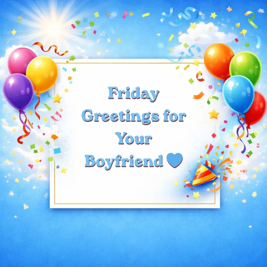 Friday Greetings for Your Boyfriend 💙
