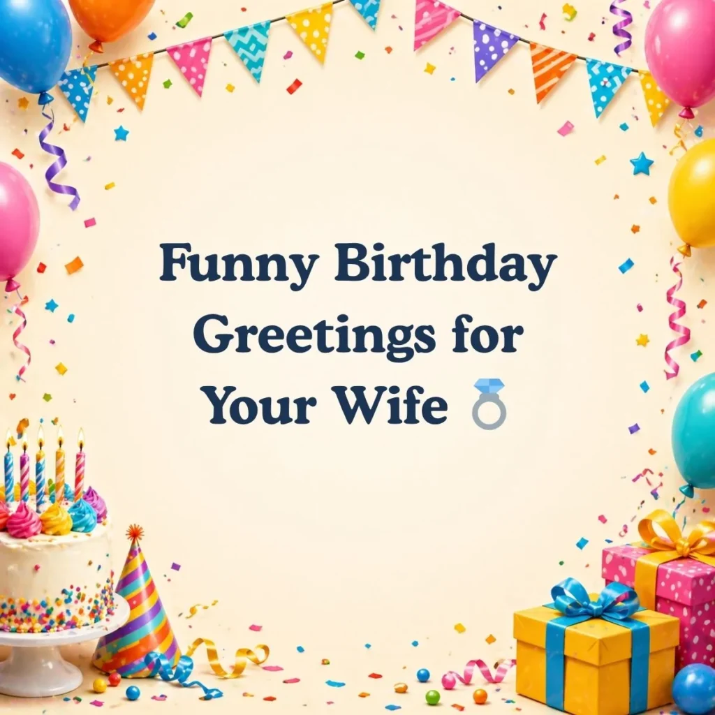 Funny Birthday Greetings for Your Wife 💍