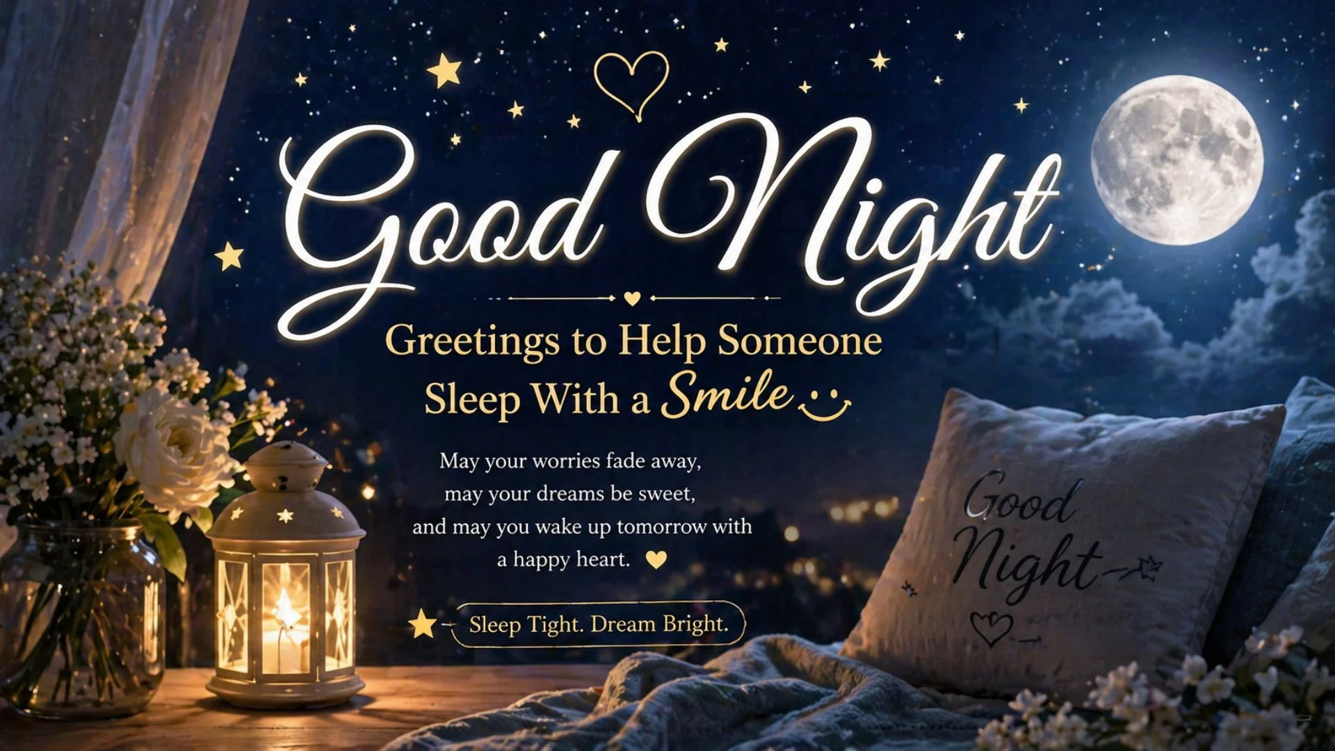 Good Night Greetings to Help Someone Sleep With a Smile 😴