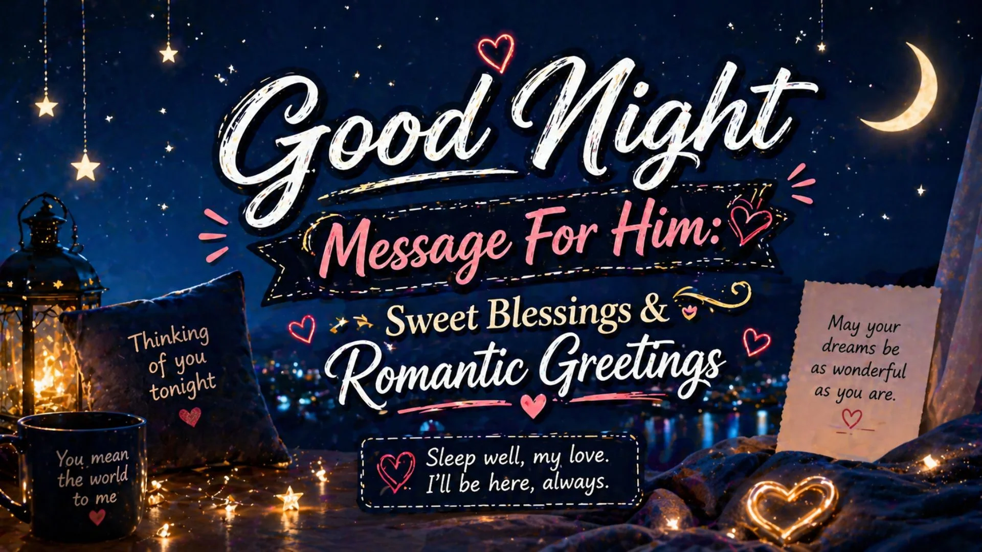 Good Night Message For Him Sweet Blessings & Romantic Greetings