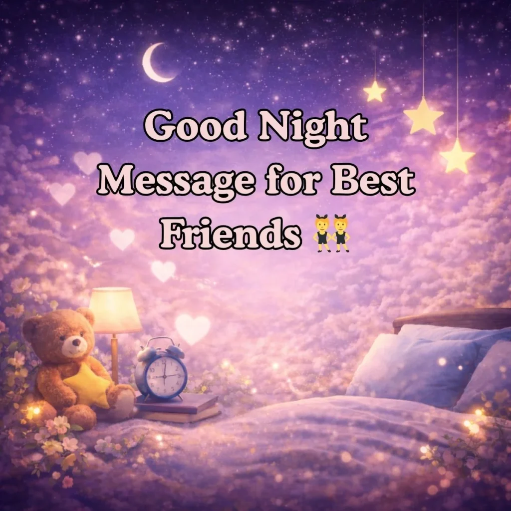 Good Night Message for Best Friends 👯