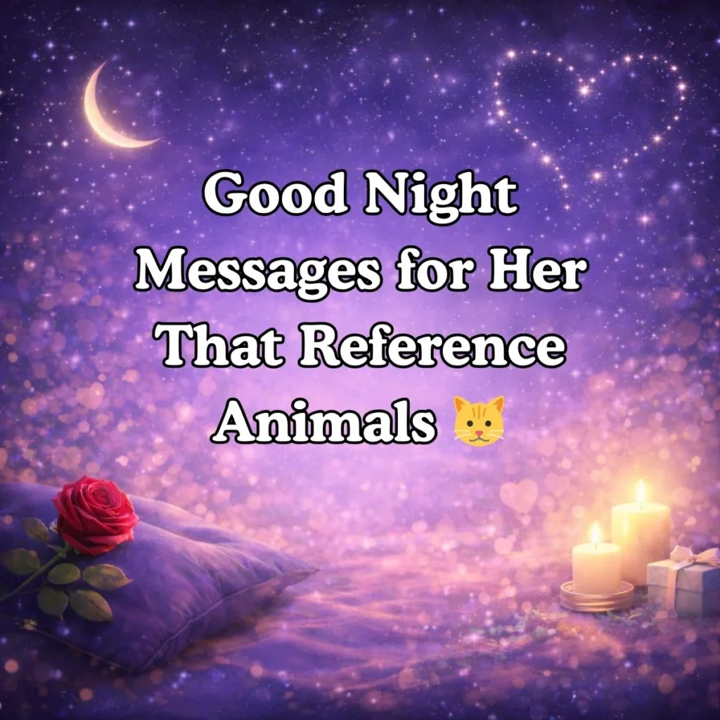 Good Night Messages for Her That Reference Animals 🐱