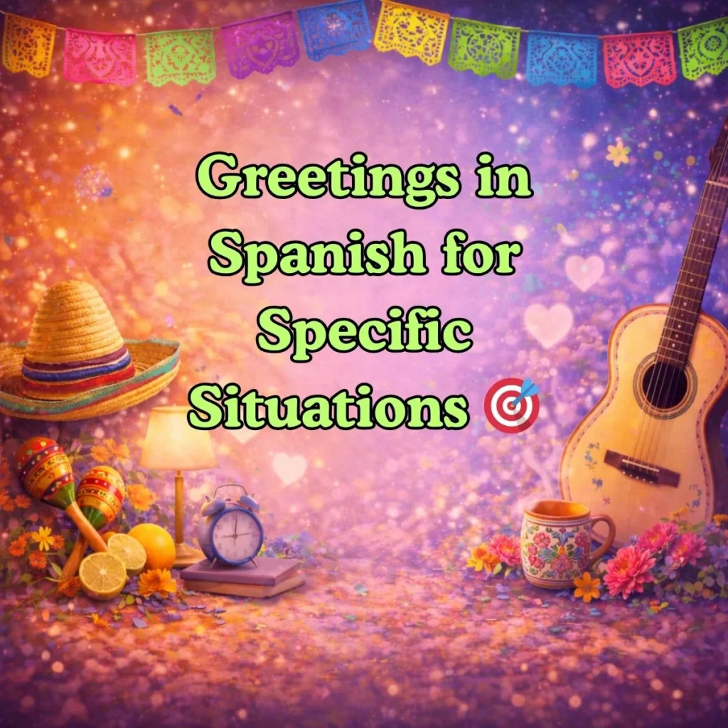 Greetings in Spanish for Specific Situations 🎯