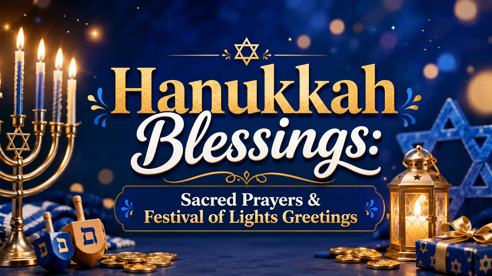 Hanukkah Blessings Sacred Prayers & Festival of Lights Greetings