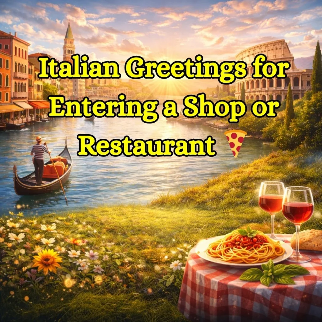 Italian Greetings for Entering a Shop or Restaurant 🍕