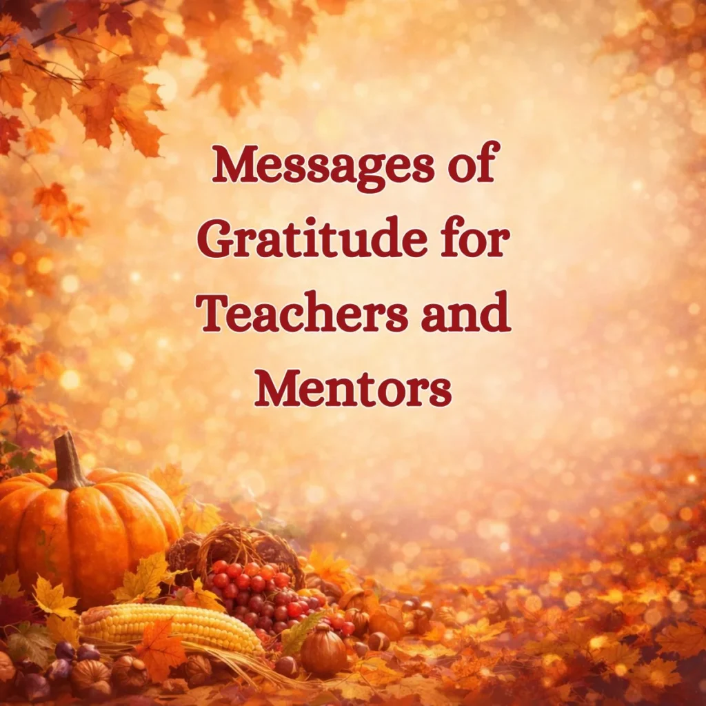 Messages of Gratitude for Teachers and Mentors