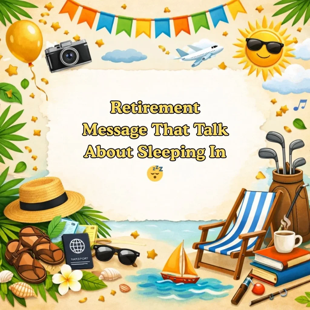 Retirement Message That Talk About Sleeping In 😴