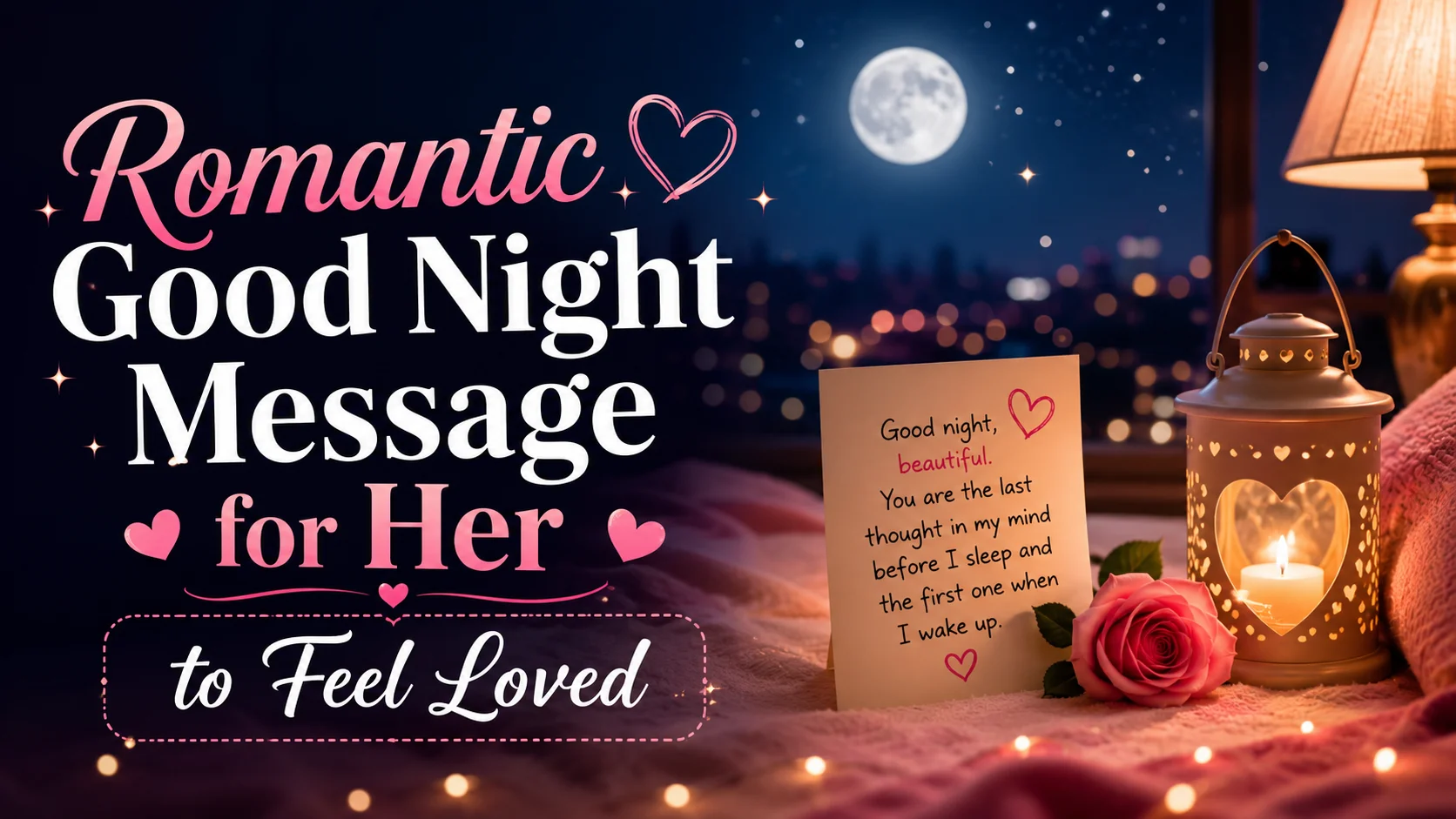 Romantic Good Night Message for Her to Feel Loved 💕