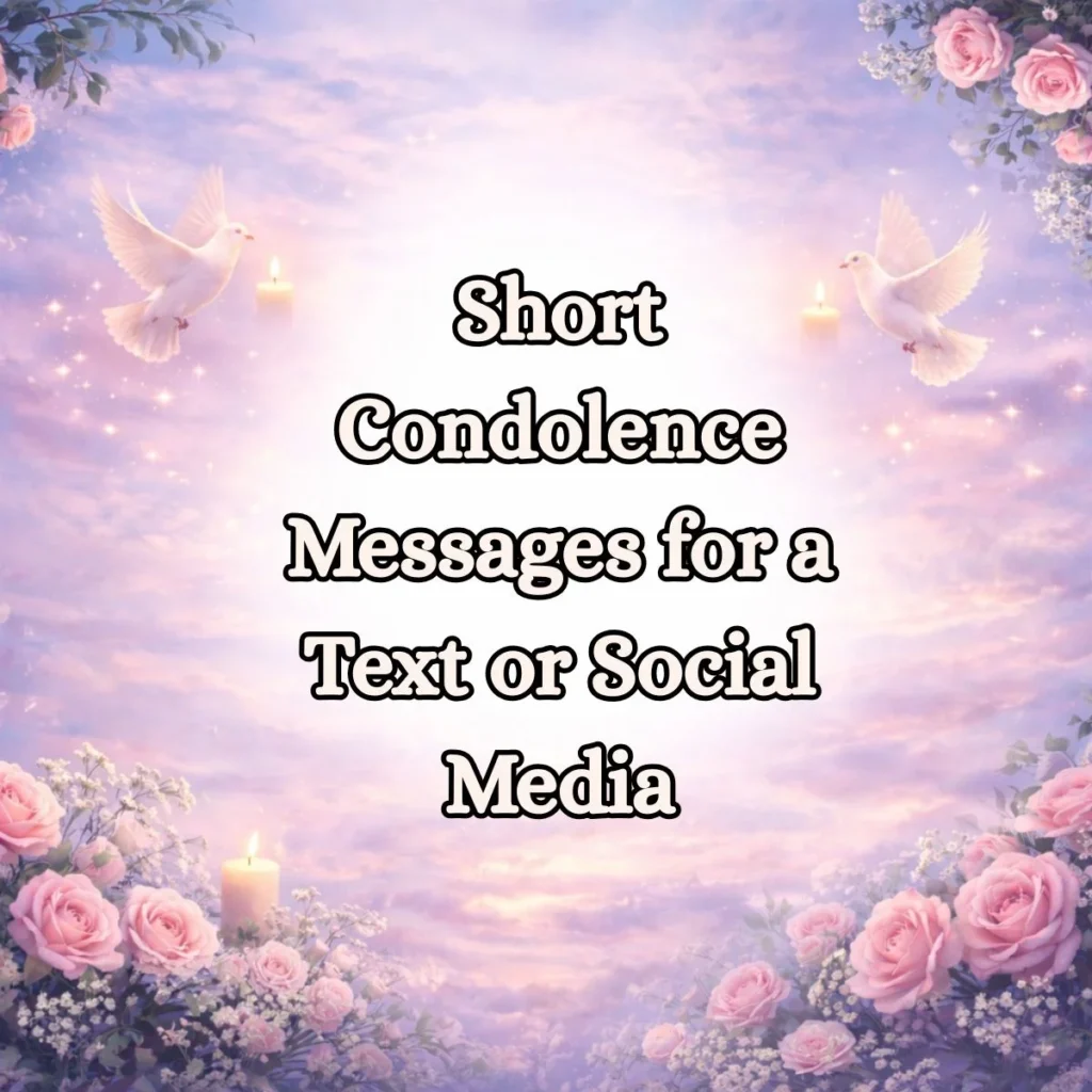 Short Condolence Messages for a Text or Social Media