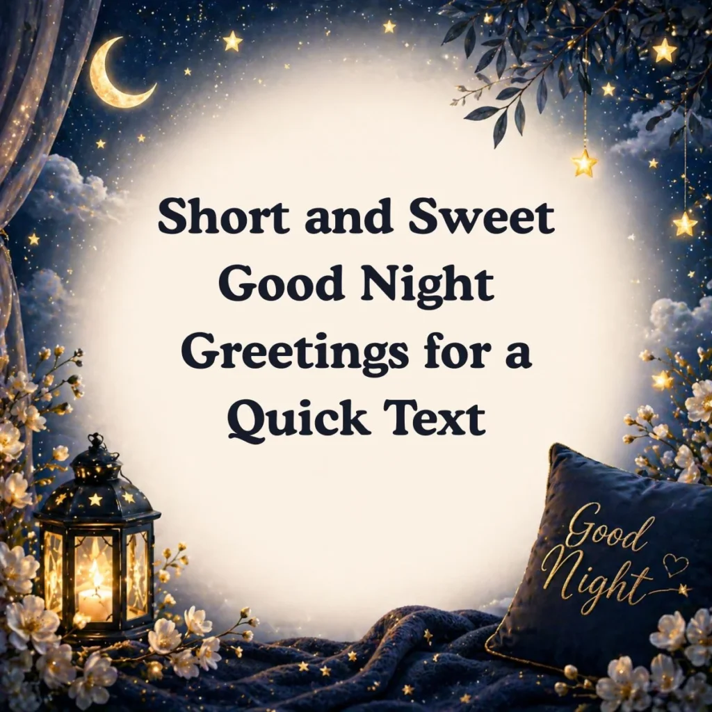 Short and Sweet Good Night Greetings for a Quick Text 📱