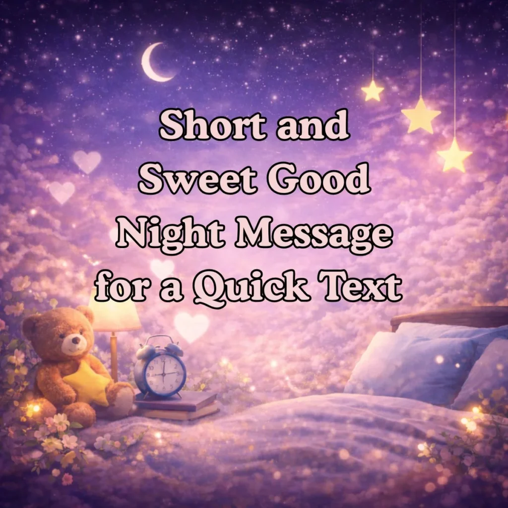 Short and Sweet Good Night Message for a Quick Text 🌙