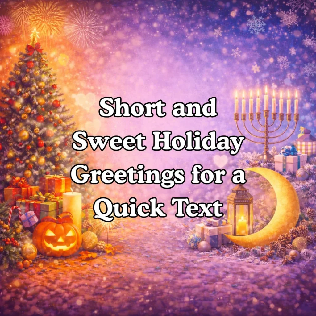 Short and Sweet Holiday Greetings for a Quick Text 📱