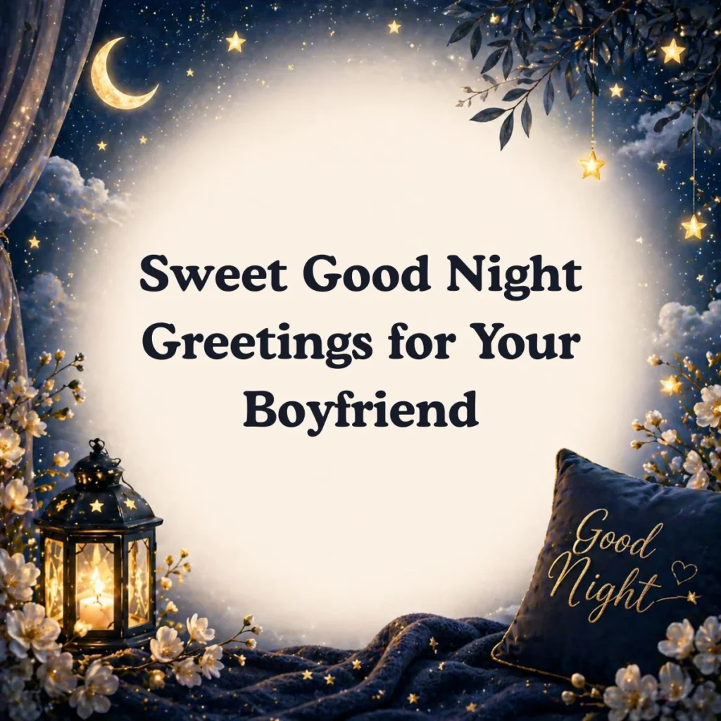 Sweet Good Night Greetings for Your Boyfriend 💙