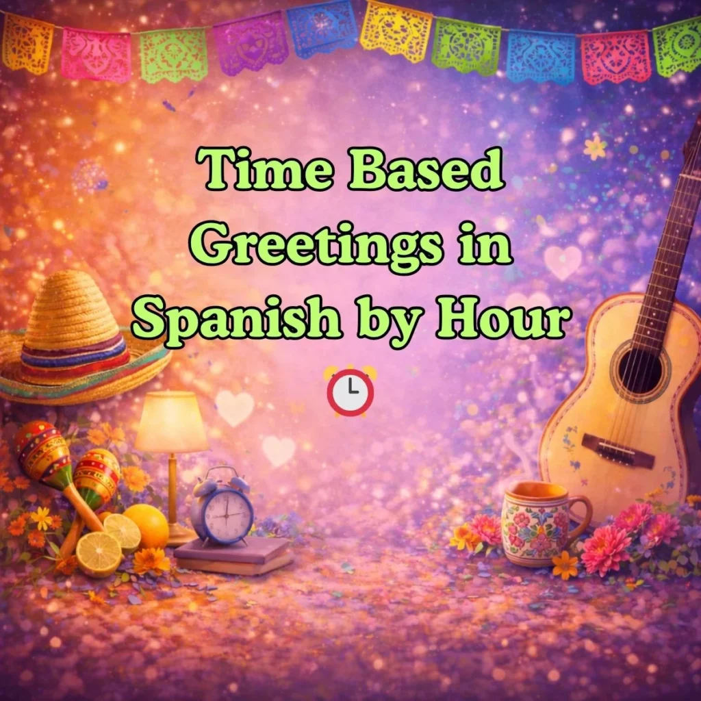Time Based Greetings in Spanish by Hour ⏰