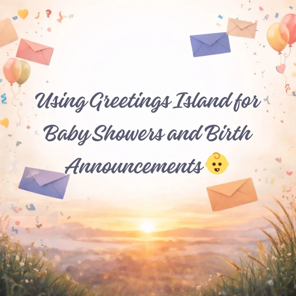 Using Greetings Island for Baby Showers and Birth Announcements 👶