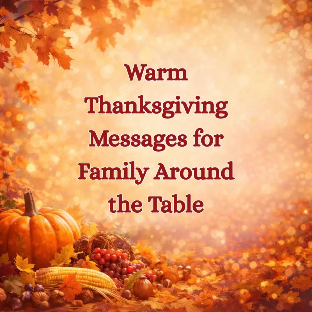 Warm Thanksgiving Messages for Family Around the Table