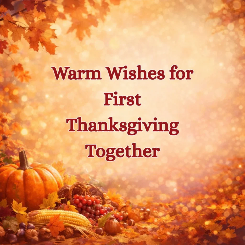 Warm Wishes for First Thanksgiving Together
