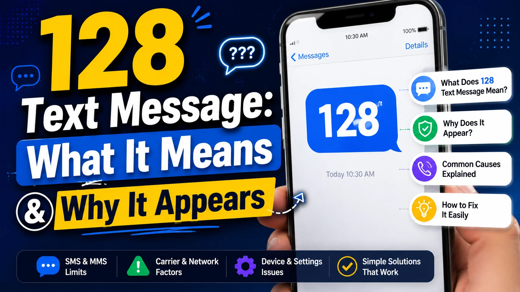 128 Text Message What It Means & Why It Appears