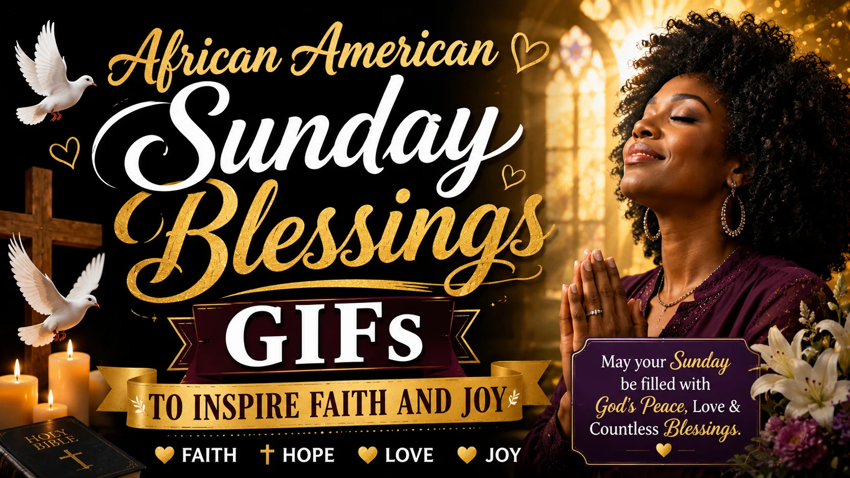 African American Sunday Blessings GIFs to Inspire Faith and Joy