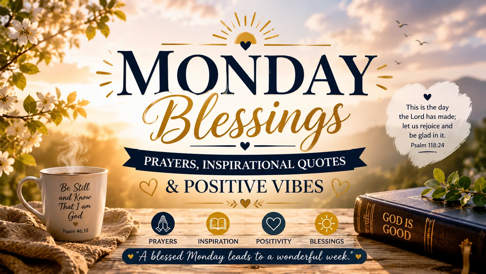 Monday Blessings Prayers, Inspirational Quotes & Positive Vibes