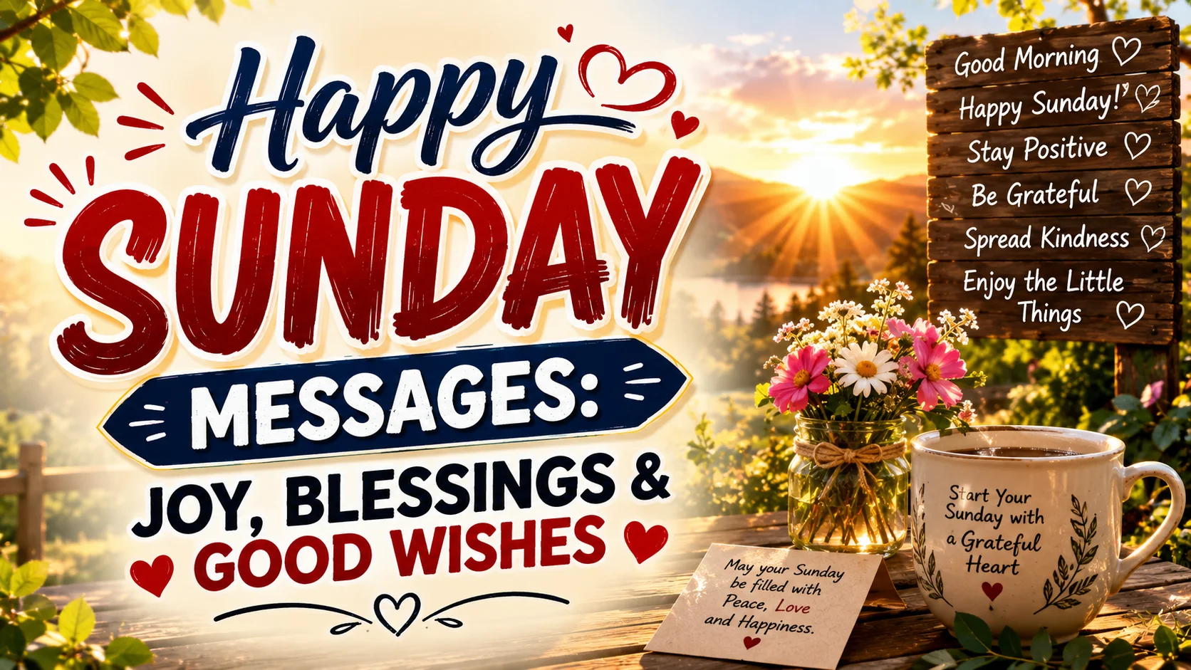 Happy Sunday Messages Joy, Blessings & Good Wishes