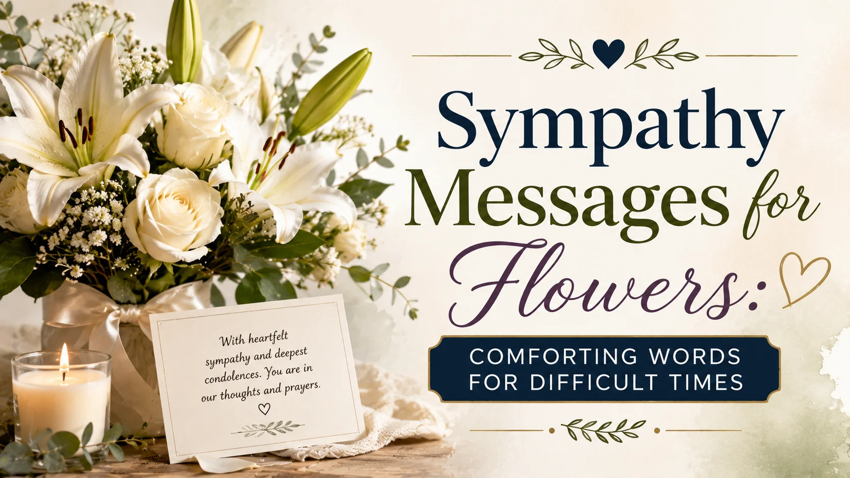 Sympathy Messages for Flowers Comforting Words for Difficult Times
