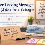 Coworker Leaving Message Farewell Wishes for a Colleague