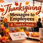Thanksgiving Messages to Employees & Thankful Words