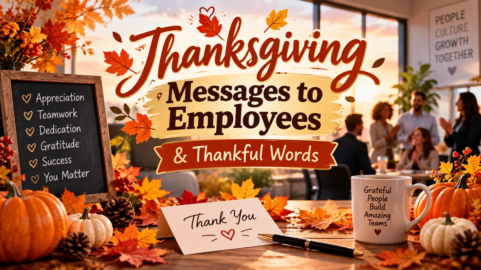 Thanksgiving Messages to Employees & Thankful Words