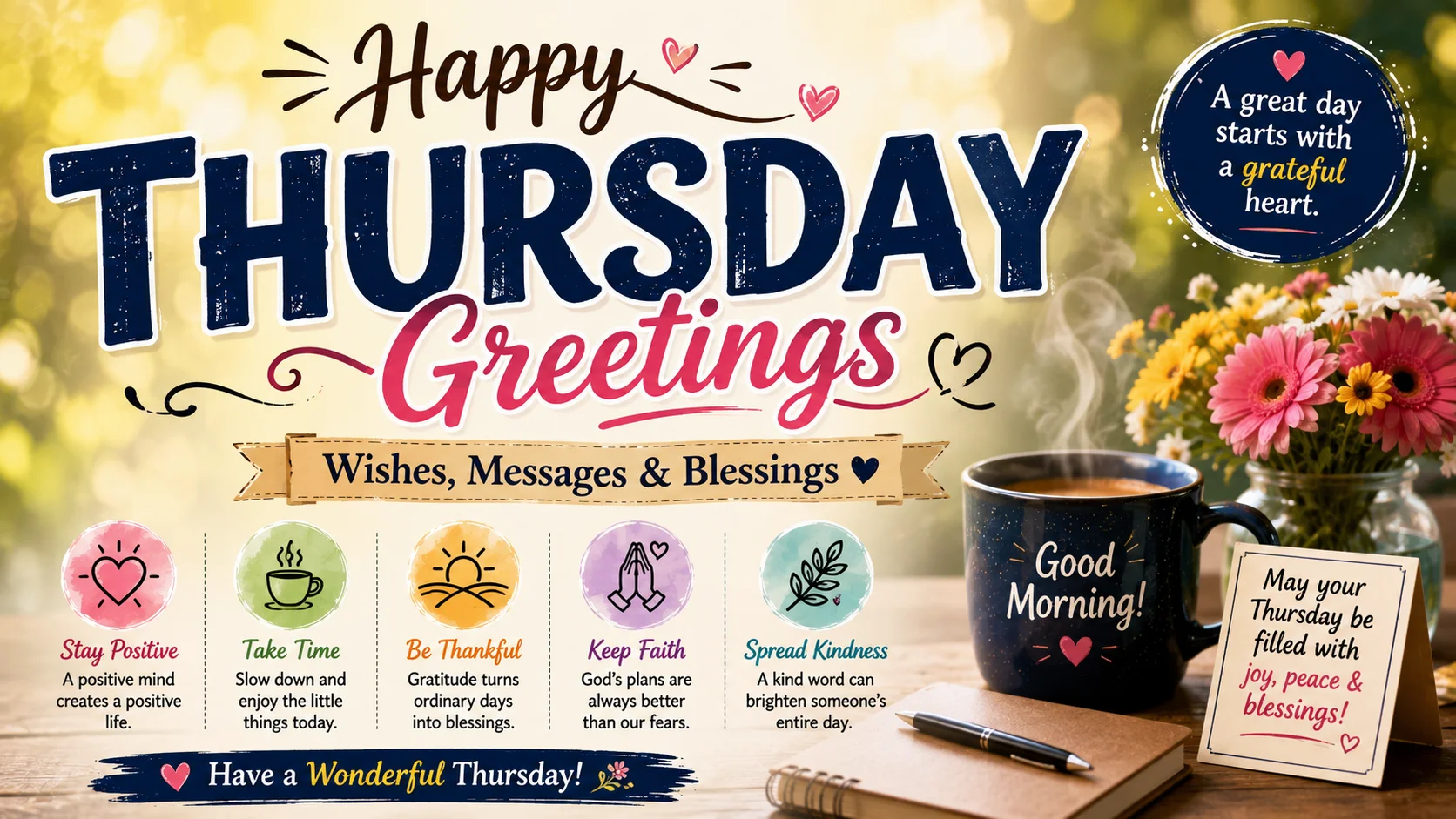 Thursday Greetings Images Wishes, Messages & Blessings